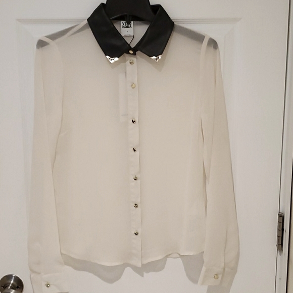 NWT Vero Moda Rana Long Sleeve Blouse - Picture 1 of 5